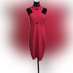 Guess // Red Keyhole Cocktail Dress // Size 10